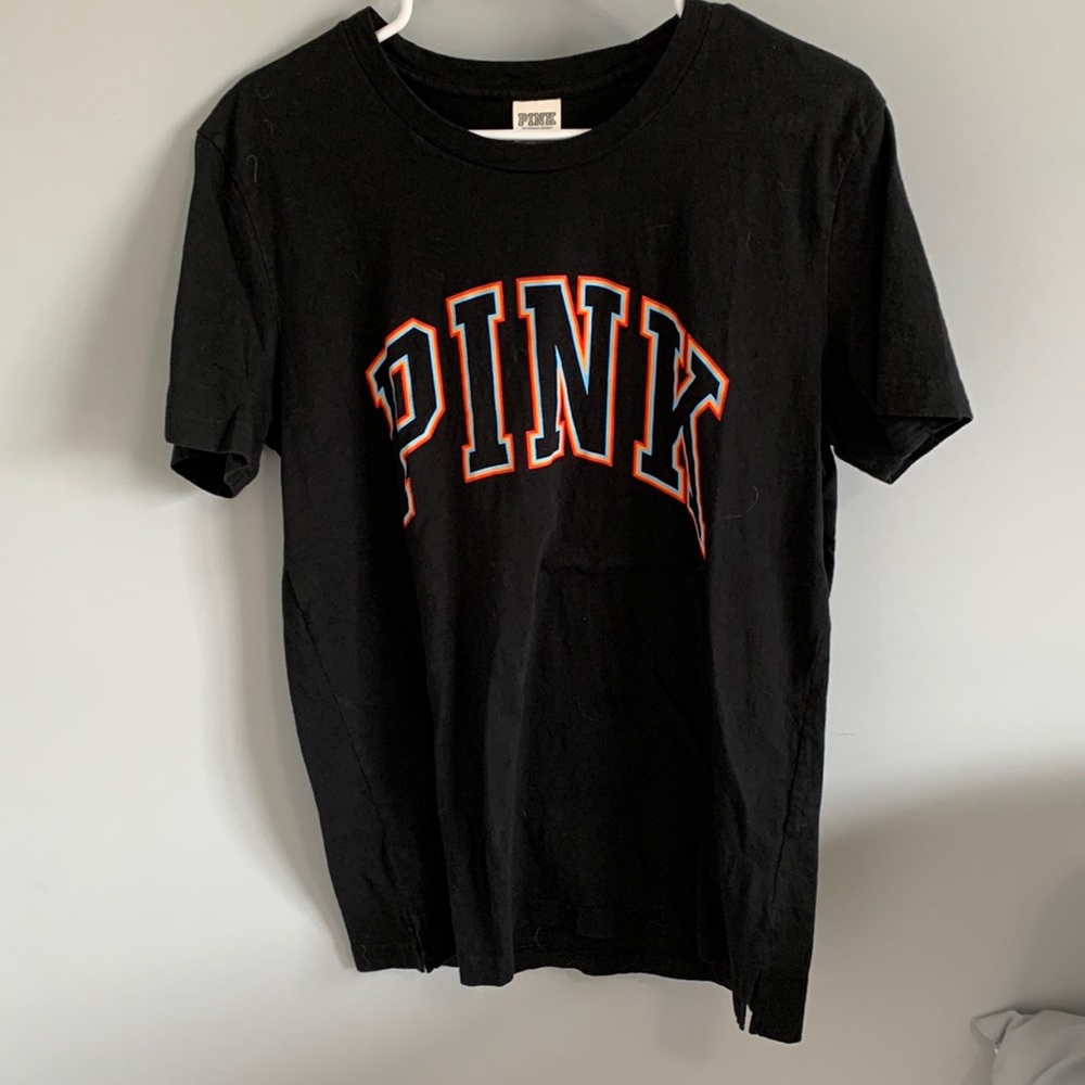 Pink black shirt